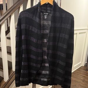 Black and silver Striped Cardigan